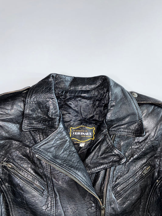 Les Vetements De Cuir Originaux Vintage Moto Jacket (S/M)