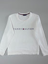 Tommy Hilfiger Embroidered Logo Crewneck Sweatshirt – White, Men’s (S)