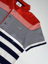 Lacoste Colorblock Striped Polo – Red/Navy/White (S)