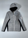 New Balance Fleece Hooded Jacket – Heather Grey/Black Colorblock, (M)