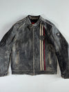 Triumph Heritage  Genuine Leather Café Racer Jacket Paded (L)