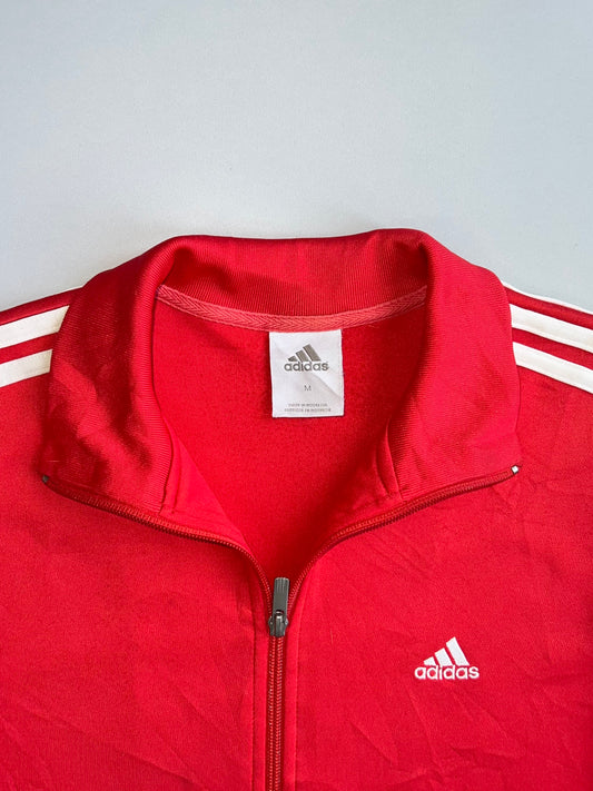 Adidas Track Jacket Red/White 3-Stripes Classic (M)