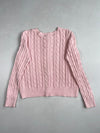 Ralph Lauren Pink Cable Knit Cotton Cardigan women’s (M)