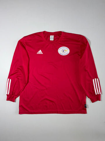 Vintage Adidas Climalite FFF Challenge Jean Leroy Red Long Sleeve Football Jersey – (2XL)