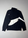 Nike Big Swoosh Black & White Woven Windbreaker Jacket (M/L)