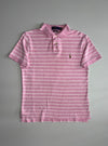 Polo Ralph Lauren Striped Custom Slim Fit Polo – Pink/White (S)