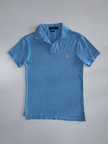 Polo Ralph Lauren Sky Blue Slim Fit Polo – Orange Pony (XS)