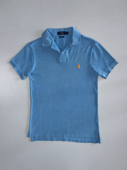 Polo Ralph Lauren Sky Blue Slim Fit Polo – Orange Pony (XS)