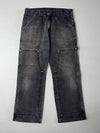 Vintage Dickies Faded Black Double Knee Carpenter Pants (W:30) (L:36)