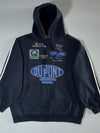 Vintage NASCAR Winston Cup Jeff Gordon DuPont Racing Hoodie Multi-Sponsor Print (2XL)