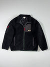 Jeep Black Sherpa Fleece Full-Zip Jacket with Contrast Chest Pocket (L)