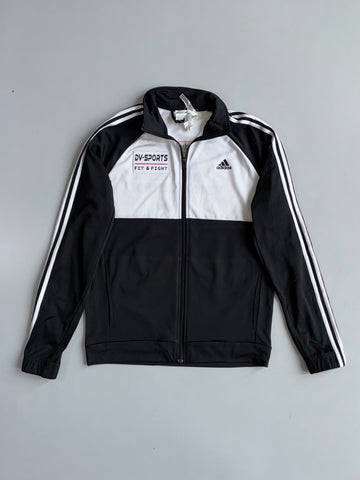 Adidas DV-Sports Fit & Fight Track Jacket | Black White | 3-Stripe | (M/L)