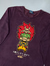 Big Train Osaka “Jizo-Bosatsu” Graphic Long Sleeve Tee  Maroon, (L)
