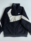 Nike Black Reversible Sherpa Fleece Jacket (XL)