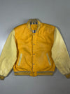 Bagatelle Pour Hommes Yellow Leather Varsity Jacket (L)