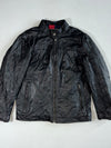 Angelo Litrico Leather Café Racer Jacket – Black (M)