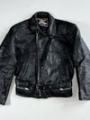 Vintage Black Genuine Leather biker jacket Heavy (L)