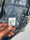 Reason NYC | Flame Graphic Denim Jacket (S/M)