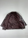 Vintage Dark Brown Genuine Leather Zip Jacket – Classic Collar (L)
