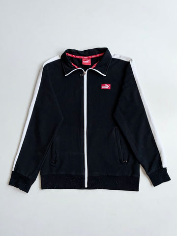 Vintage Puma Black Striped Zip-Up Track Jacket(S)