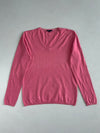 Tommy Hilfiger Classic V-Neck Knit Sweater – Pink (S)