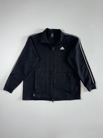 Adidas Clima365 Full-Zip Track Jacket – Black | White 3-Stripe Sleeves |(XL)