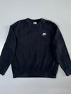 Nike | Basic Embroidered Logo Crewneck Sweatshirt Black (M)