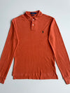 Polo Ralph Lauren Orange Heather Long Sleeve Pique Polo (Slim Fit) – (XS)
