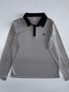 Adidas Climawarm Long Sleeve Rugby Polo in Silver Grey (L)