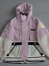 Club Descente Active Snow Gear Colorblock Ski Jacket Lilac & Cream Hooded Winter Coat (XXL)