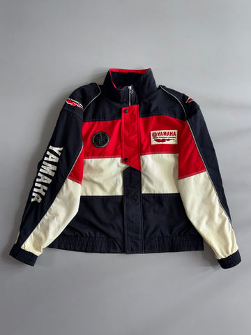 Team Yamaha Racing Colorblock Bomber Jacket – Black/Red/Cream (XL)
