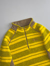 Fila Sport | Yellow Striped Quarter-Zip Fleece (S)