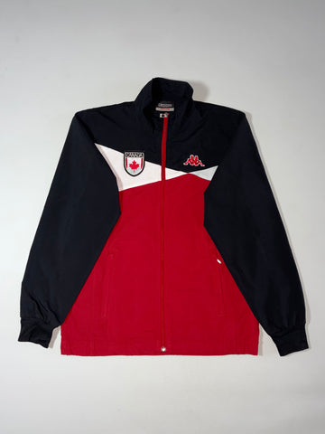 Kappa Canada Colorblock Full-Zip Track Jacket – Red/Black (S)