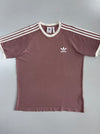 Adidas Originals | 3-Stripes Ringer Tee | Mauve/Cream (L)