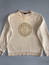 Tommy Hilfiger | “Est. MCMLXXXV” Gold Crest Embroidered Crewneck Sweatshirt Cream (M)