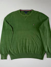 Tommy Hilfiger Premium Cotton Crewneck Sweater – Olive Green (S)
