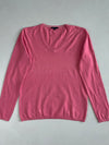 Tommy Hilfiger Classic V-Neck Knit Sweater – Pink (S)