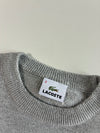 Lacoste Heather Grey Crewneck Knit Sweater with Croc Logo (S)