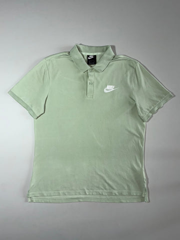 Nike Mint Green Embroidered Logo Polo Shirt (XL)