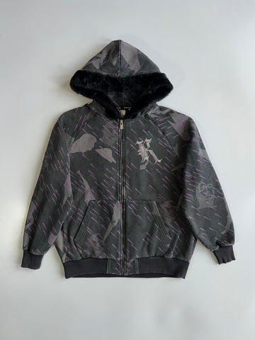 KARL KANI Faux Fur Lined Zip up  (L)