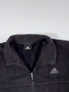 Vintage Y2K Adidas Fleece Zip-Up Jacket – Black (XL)