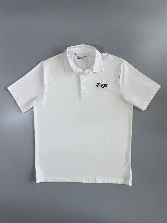 Under Armour Performance Polo Shirt – White (IGS Embroidered Logo) (XL)