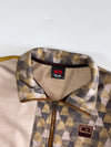 K2 Flywalk Hybrid Tech Geometric Print Fleece-Lined Zip Jacket – Mustard/Tan (S)