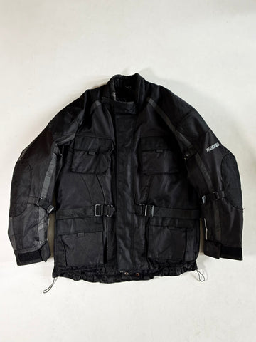 Frank Thomas Textile Motorcycle Touring Jacket – Black Padded (3XL)