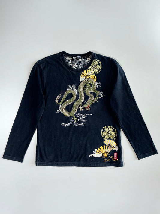 Big Train Original Fully Embroidered Full Sleeves T-Shirt(L)