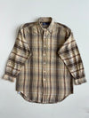 Vintage Polo by Ralph Lauren Brown Plaid Button-Down Shirt, Made in Canada (Xl)