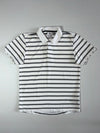 Adidas Golf Striped Polo Shirt White/Black Multi-stripe (M)