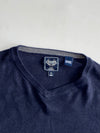 Chaps Cotton Cashmere V-Neck Sweater l Navy  (XL)