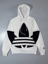 Adidas Originals Big Trefoil Logo Hoodie White with Black Panel Detail (XL)
