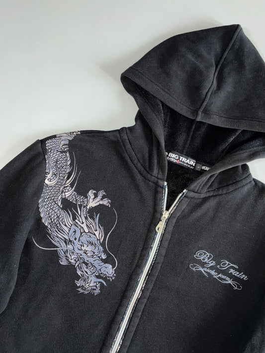 Big Train Osaka Dragon Print Zip Hoodie (L)